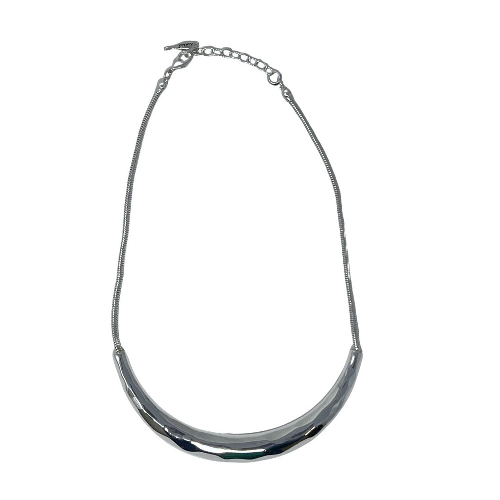 Chloe + Isabel N250SRAW La Lune Silver Tone Sculpted Collar Necklace New